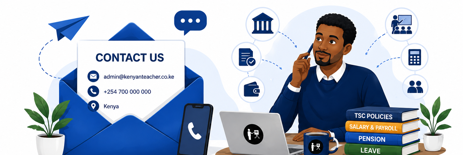 Kenyan Teacher contact us illustration